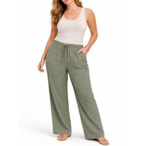 Naturals D&Co Sage Gauze Wide Leg Crop Lounge Pants 3X